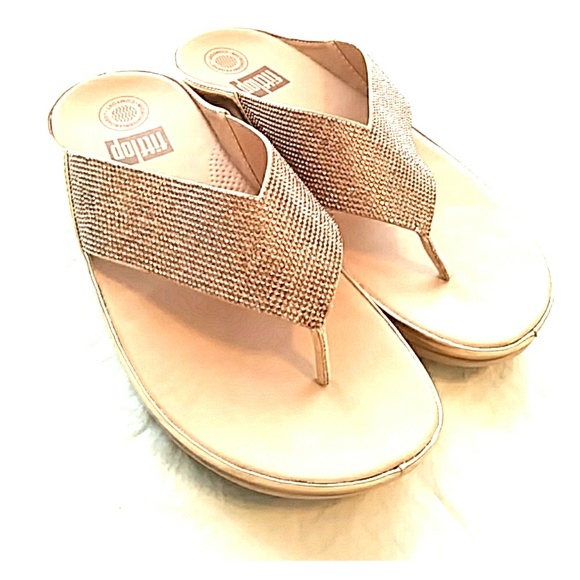 rose gold fitflop sandals